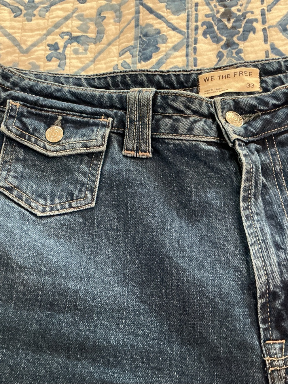 Free People We The Free Wide Leg Jeans Size 33 - Picture 6 of 6